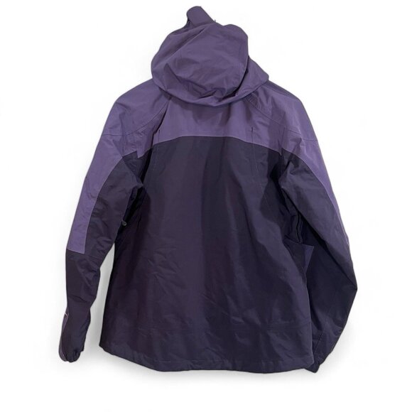 Eddie Bauer Weather Edge 365 Jacket Women M Purple Waterproof Hooded Adjustable - Picture 2 of 16